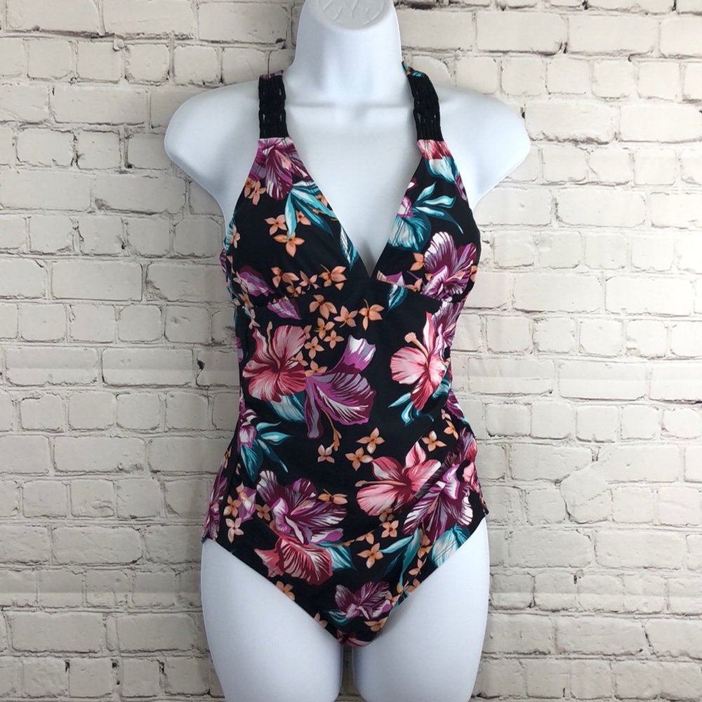 Merona Floral One Piece Swim Suit